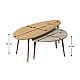 Τραπεζάκι σαλονιού σετ 2 τμχ Elips Megapap χρώμα oak - travertine 116x46x46εκ. Τραπεζάκι σαλονιού σετ 2 τμχ Elips Megapap χρώμα oak - travertine 116x46x46εκ.