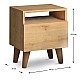 Κομοδίνο Luce Megapap από μελαμίνη χρώμα oak 40x30x47,6εκ. Κομοδίνο Luce Megapap από μελαμίνη χρώμα oak 40x30x47,6εκ.