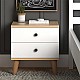 Κομοδίνο Luce Megapap από μελαμίνη χρώμα λευκό - oak 45x35x47εκ. Κομοδίνο Luce Megapap από μελαμίνη χρώμα λευκό - oak 45x35x47εκ.