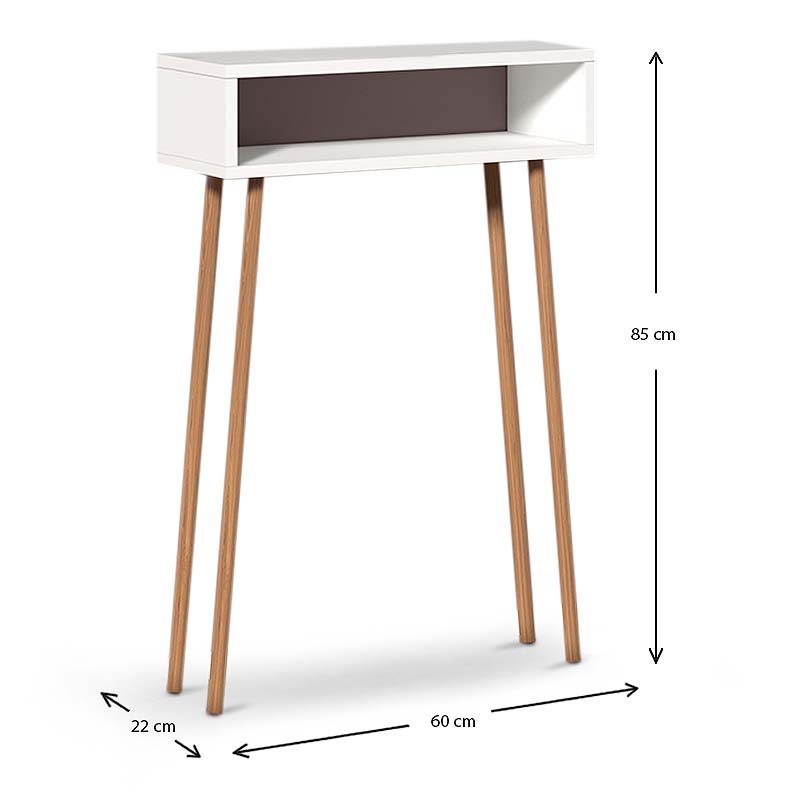 Κονσόλα Moca Megapap από μελαμίνη χρώμα λευκό 60x22x87εκ. Κονσόλα Moca Megapap από μελαμίνη χρώμα λευκό 60x22x87εκ.