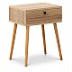 Κομοδίνο Pauline Megapap μελαμίνης χρώμα pine oak 45x35x61εκ. Κομοδίνο Pauline Megapap μελαμίνης χρώμα pine oak 45x35x61εκ.
