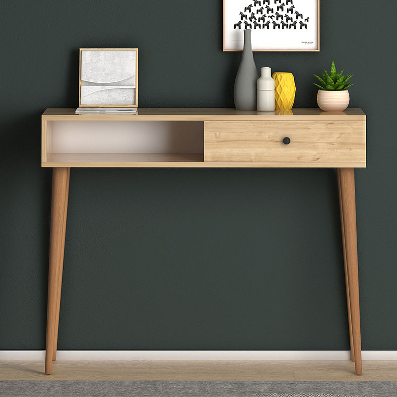 Κονσόλα μελαμίνης Napoli Megapap χρώμα oak 90x29x88εκ. Κονσόλα μελαμίνης Napoli Megapap χρώμα oak 90x29x88εκ.