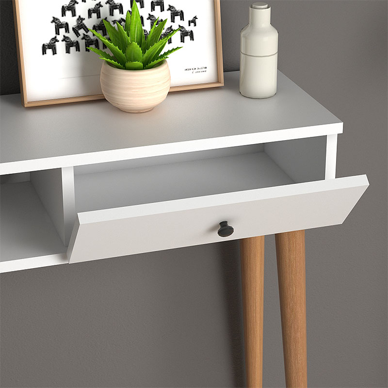 Κονσόλα Napoli Megapap χρώμα λευκό 90x29x88εκ. Κονσόλα Napoli Megapap χρώμα λευκό 90x29x88εκ.