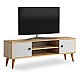 Έπιπλο τηλεόρασης Parma Megapap από μελαμίνη χρώμα white - oak 120x30x40εκ. Έπιπλο τηλεόρασης Parma Megapap από μελαμίνη χρώμα white - oak 120x30x40εκ.