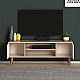 Έπιπλο τηλεόρασης Parma Megapap από μελαμίνη χρώμα white - oak 120x30x40εκ. Έπιπλο τηλεόρασης Parma Megapap από μελαμίνη χρώμα white - oak 120x30x40εκ.
