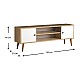 Έπιπλο τηλεόρασης Parma Megapap από μελαμίνη χρώμα white - oak 120x30x40εκ. Έπιπλο τηλεόρασης Parma Megapap από μελαμίνη χρώμα white - oak 120x30x40εκ.