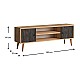 Έπιπλο τηλεόρασης Parma Megapap από μελαμίνη χρώμα industrial grey - oak 120x30x40εκ. Έπιπλο τηλεόρασης Parma Megapap από μελαμίνη χρώμα industrial grey - oak 120x30x40εκ.