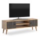 Έπιπλο τηλεόρασης Parma Megapap χρώμα industrial grey - oak 120x30x40εκ. Έπιπλο τηλεόρασης Parma Megapap χρώμα industrial grey - oak 120x30x40εκ.
