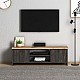 Έπιπλο τηλεόρασης Cube Megapap από μελαμίνη χρώμα pine - industrial grey 120x30x40εκ. Έπιπλο τηλεόρασης Cube Megapap από μελαμίνη χρώμα pine - industrial grey 120x30x40εκ.