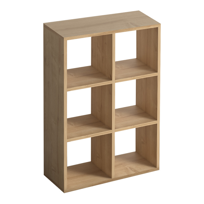 Βιβλιοθήκη Cube Megapap χρώμα oak 73,5x34x109εκ. Βιβλιοθήκη Cube Megapap χρώμα oak 73,5x34x109εκ.
