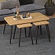 Τραπεζάκι σαλονιού σετ 3 τμχ Oliva Megapap χρώμα oak 90x55x46εκ. Τραπεζάκι σαλονιού σετ 3 τμχ Oliva Megapap χρώμα oak 90x55x46εκ.