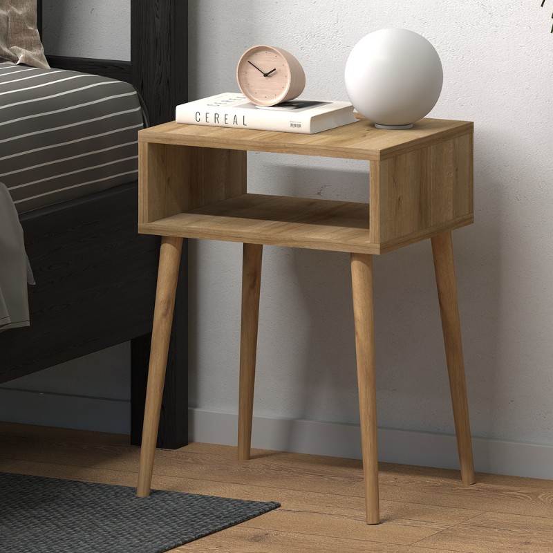 Κομοδίνο Fiona Megapap χρώμα pine oak 45x30x58εκ. Κομοδίνο Fiona Megapap χρώμα pine oak 45x30x58εκ.