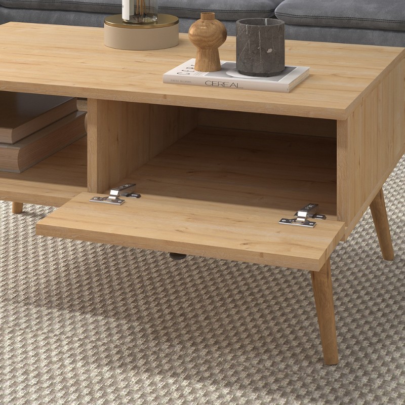 Τραπεζάκι σαλονιού Napoli Megapap χρώμα oak 90x50x44εκ. Τραπεζάκι σαλονιού Napoli Megapap χρώμα oak 90x50x44εκ.