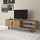 Έπιπλο τηλεόρασης Foot Megapap από μελαμίνη χρώμα sonoma 160x35x49εκ. Έπιπλο τηλεόρασης Foot Megapap από μελαμίνη χρώμα sonoma 160x35x49εκ.