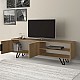 Έπιπλο τηλεόρασης Foot Megapap από μελαμίνη χρώμα sonoma 160x35x49εκ. Έπιπλο τηλεόρασης Foot Megapap από μελαμίνη χρώμα sonoma 160x35x49εκ.