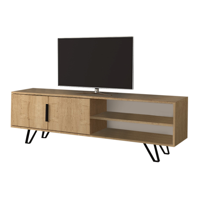 Έπιπλο τηλεόρασης Foot Megapap από μελαμίνη χρώμα sonoma 160x35x49εκ. Έπιπλο τηλεόρασης Foot Megapap από μελαμίνη χρώμα sonoma 160x35x49εκ.