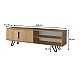 Έπιπλο τηλεόρασης Foot Megapap από μελαμίνη χρώμα sonoma 160x35x49εκ. Έπιπλο τηλεόρασης Foot Megapap από μελαμίνη χρώμα sonoma 160x35x49εκ.