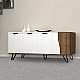 Μπουφές μελαμίνης Jasmine Megapap χρώμα λευκό - καρυδί 160x45x78εκ. Μπουφές μελαμίνης Jasmine Megapap χρώμα λευκό - καρυδί 160x45x78εκ.