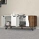 Μπουφές μελαμίνης Jasmine Megapap χρώμα λευκό - καρυδί 160x45x78εκ. Μπουφές μελαμίνης Jasmine Megapap χρώμα λευκό - καρυδί 160x45x78εκ.