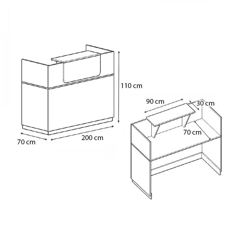 Γραφείο reception μελαμίνης Lemmon Megapap χρώμα sonoma 200x70x110εκ. Γραφείο reception μελαμίνης Lemmon Megapap χρώμα sonoma 200x70x110εκ.