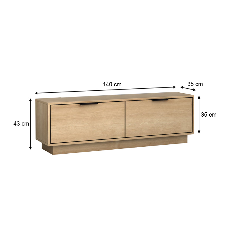 Έπιπλο τηλεόρασης Lisa Megapap χρώμα φυσικό οξιάς 140x35x43cm. Έπιπλο τηλεόρασης Lisa Megapap χρώμα φυσικό οξιάς 140x35x43cm.