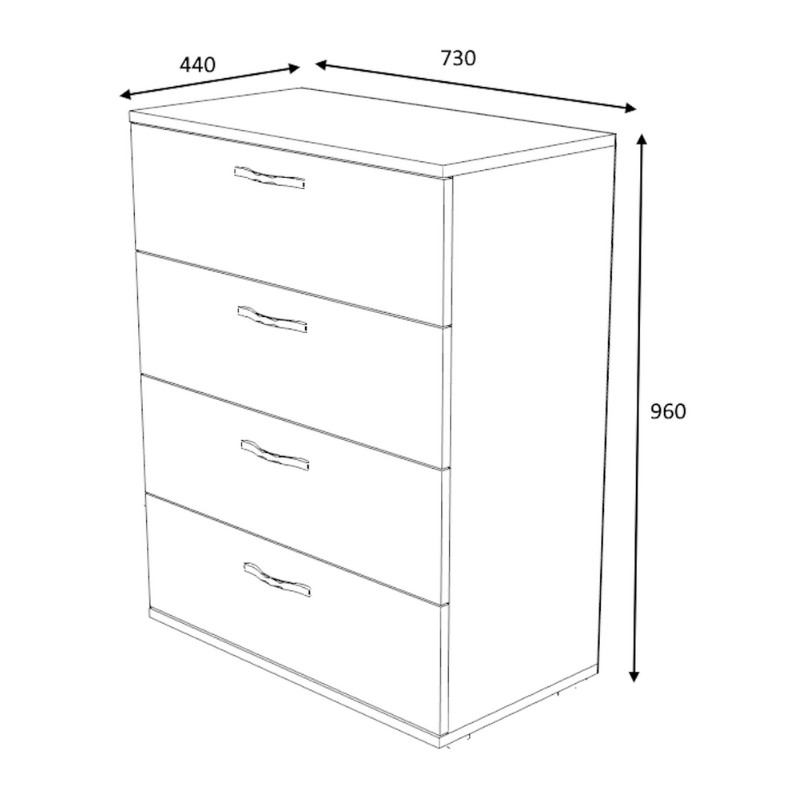 Συρταριέρα Velika Megapap χρώμα φυσικό οξιάς 73x44x96εκ. Συρταριέρα Velika Megapap χρώμα φυσικό οξιάς 73x44x96εκ.