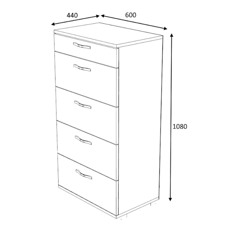 Συρταριέρα Helia Megapap χρώμα καρυδί 60x44x108εκ. Συρταριέρα Helia Megapap χρώμα καρυδί 60x44x108εκ.