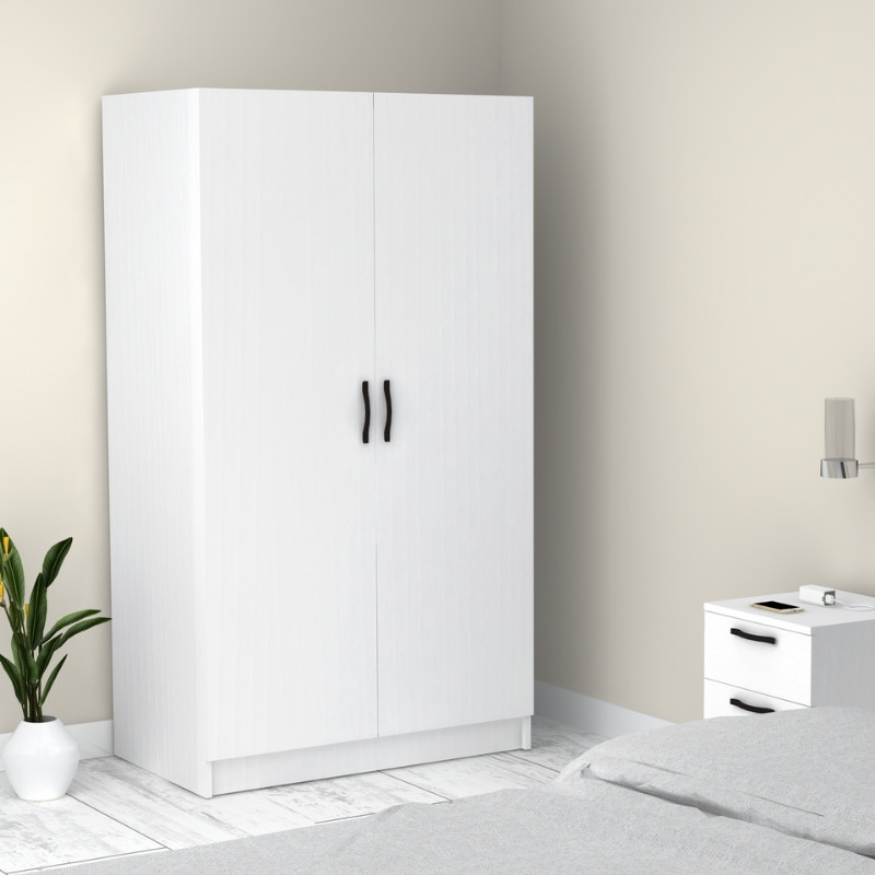 Ντουλάπα ρούχων Victoria Megapap δίφυλλη χρώμα λευκό 100x60x181εκ. Ντουλάπα ρούχων Victoria Megapap δίφυλλη χρώμα λευκό 100x60x181εκ.