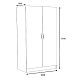Ντουλάπα ρούχων Victoria Megapap δίφυλλη χρώμα λευκό 100x60x181εκ. Ντουλάπα ρούχων Victoria Megapap δίφυλλη χρώμα λευκό 100x60x181εκ.