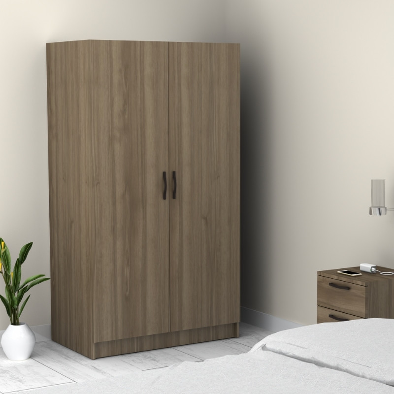 Ντουλάπα ρούχων Victoria Megapap δίφυλλη χρώμα καρυδί 100x60x181εκ. Ντουλάπα ρούχων Victoria Megapap δίφυλλη χρώμα καρυδί 100x60x181εκ.