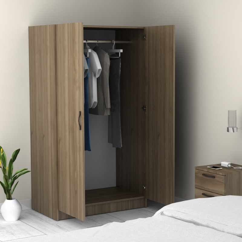 Ντουλάπα ρούχων Victoria Megapap δίφυλλη χρώμα καρυδί 100x60x181εκ. Ντουλάπα ρούχων Victoria Megapap δίφυλλη χρώμα καρυδί 100x60x181εκ.
