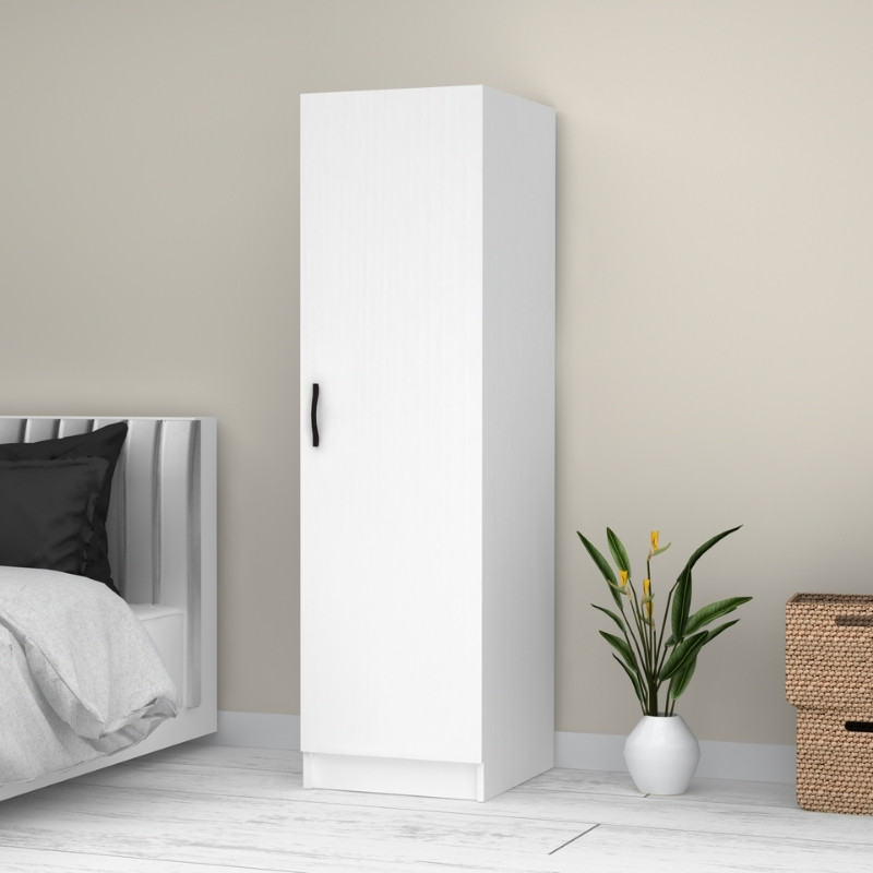 Ντουλάπα ρούχων Victoria Megapap μονόφυλλη χρώμα λευκό 50x60x181εκ. Ντουλάπα ρούχων Victoria Megapap μονόφυλλη χρώμα λευκό 50x60x181εκ.