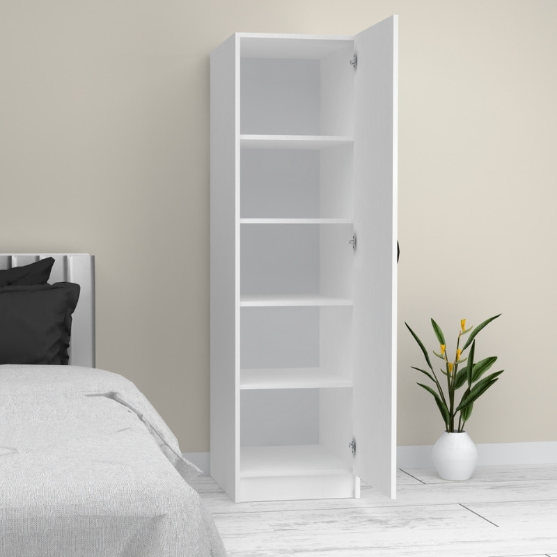Ντουλάπα ρούχων Victoria Megapap μονόφυλλη χρώμα λευκό 50x60x181εκ. Ντουλάπα ρούχων Victoria Megapap μονόφυλλη χρώμα λευκό 50x60x181εκ.