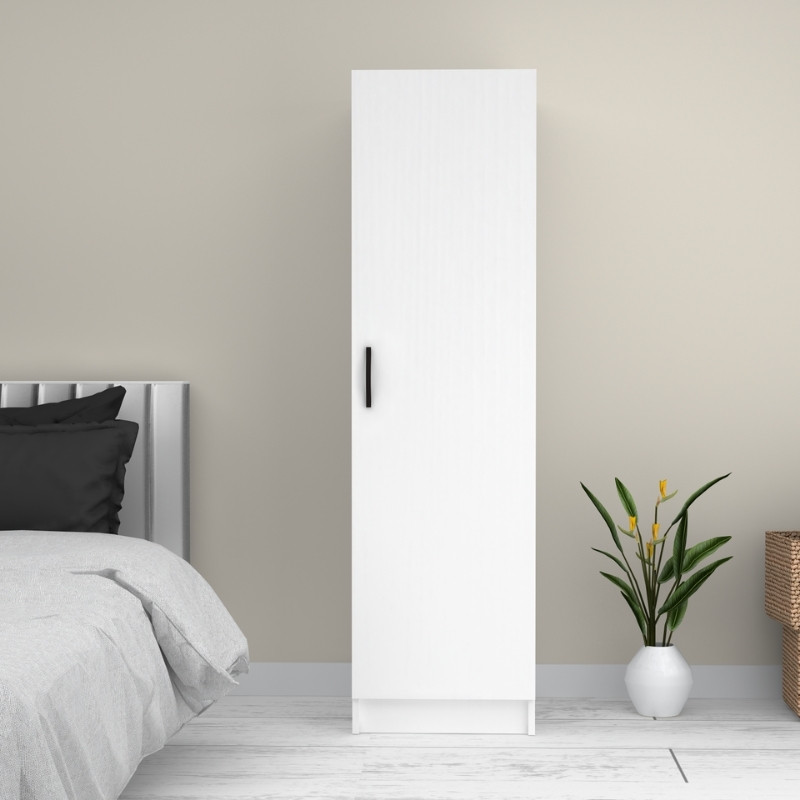 Ντουλάπα ρούχων Victoria Megapap μονόφυλλη χρώμα λευκό 50x60x181εκ. Ντουλάπα ρούχων Victoria Megapap μονόφυλλη χρώμα λευκό 50x60x181εκ.