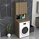 Έπιπλο πλυντηρίου Cozen Megapap χρώμα καρυδί 65x60x178εκ.