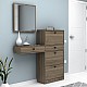 Έπιπλο εισόδου Pego Megapap χρώμα καρυδί 130x30x123,3εκ. Έπιπλο εισόδου Pego Megapap χρώμα καρυδί 130x30x123,3εκ.