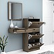 Έπιπλο εισόδου Pego Megapap χρώμα καρυδί 130x30x123,3εκ. Έπιπλο εισόδου Pego Megapap χρώμα καρυδί 130x30x123,3εκ.
