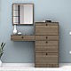 Έπιπλο εισόδου Pego Megapap χρώμα καρυδί 130x30x123,3εκ. Έπιπλο εισόδου Pego Megapap χρώμα καρυδί 130x30x123,3εκ.