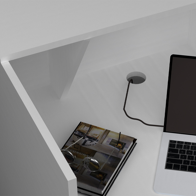 Γραφείο υποδοχής - reception Gemini Megapap χρώμα λευκό 100x70x110εκ. Γραφείο υποδοχής - reception Gemini Megapap χρώμα λευκό 100x70x110εκ.