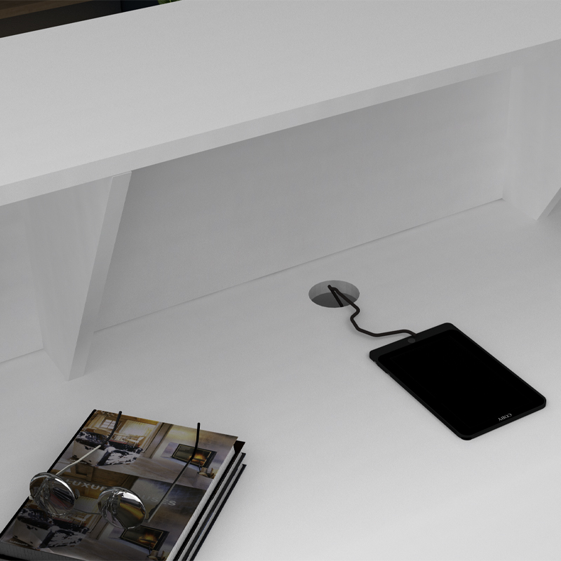 Γραφείο υποδοχής - reception Gemini Megapap χρώμα λευκό 100x70x110εκ. Γραφείο υποδοχής - reception Gemini Megapap χρώμα λευκό 100x70x110εκ.