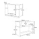 Γραφείο υποδοχής - reception Gemini Megapap χρώμα λευκό 120x70x110εκ. Γραφείο υποδοχής - reception Gemini Megapap χρώμα λευκό 120x70x110εκ.