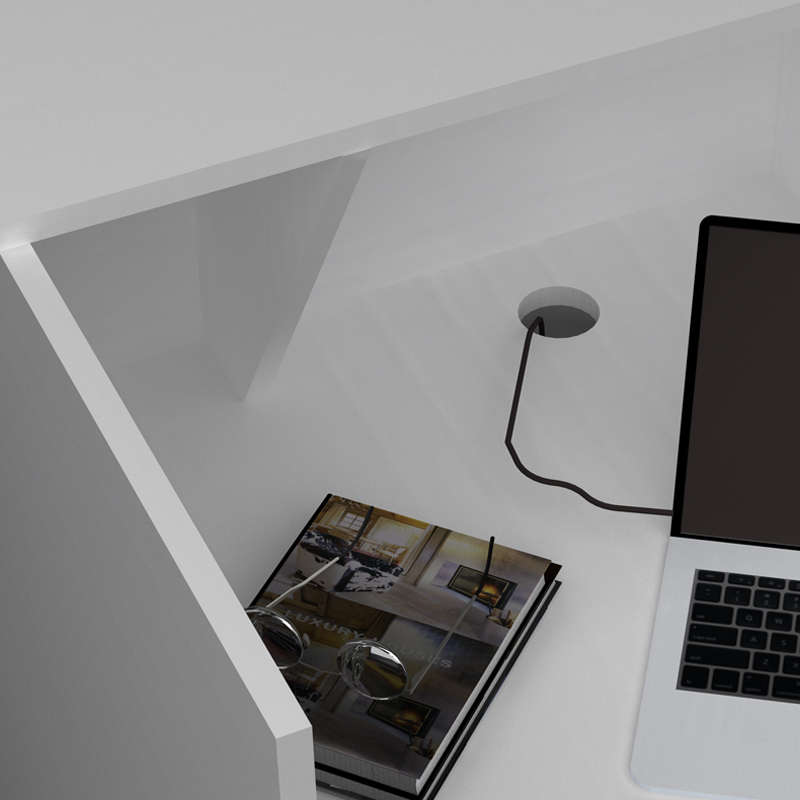 Γραφείο υποδοχής - reception Gemini Megapap χρώμα λευκό 150x70x110εκ. Γραφείο υποδοχής - reception Gemini Megapap χρώμα λευκό 150x70x110εκ.