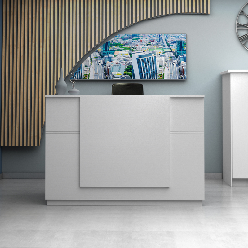 Γραφείο υποδοχής - reception Gemini Megapap χρώμα λευκό 180x70x110εκ. Γραφείο υποδοχής - reception Gemini Megapap χρώμα λευκό 180x70x110εκ.