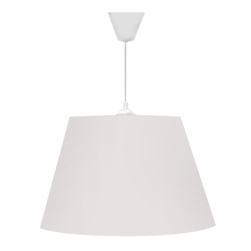 Φωτιστικό οροφής Elanor Megapap υφασμάτινο μονόφωτο χρώμα λευκό 37x21x70εκ.