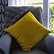Μαξιλάρι καναπέ Bono Megapap βαμβακερό με φερμουάρ χρώμα κίτρινο 50x50εκ.