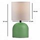 Φωτιστικό επιτραπέζιο Nehora Megapap E27 μεταλλικό - ύφασμα Pvc χρώμα πράσινο - κρεμ Ø15x30εκ.
