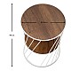 Βοηθητικό τραπεζάκι Jaspin Megapap μεταλλικό - Mdf χρώμα λευκό - καρυδί 32x32x44εκ. Βοηθητικό τραπεζάκι Jaspin Megapap μεταλλικό - Mdf χρώμα λευκό - καρυδί 32x32x44εκ.