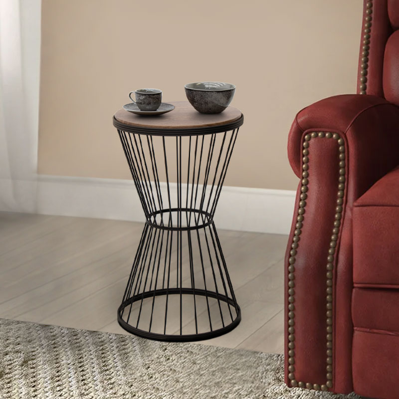 Βοηθητικό τραπεζάκι Hoffman Megapap μεταλλικό - Mdf χρώμα μαύρο - καρυδί 35x35x58εκ. Βοηθητικό τραπεζάκι Hoffman Megapap μεταλλικό - Mdf χρώμα μαύρο - καρυδί 35x35x58εκ.