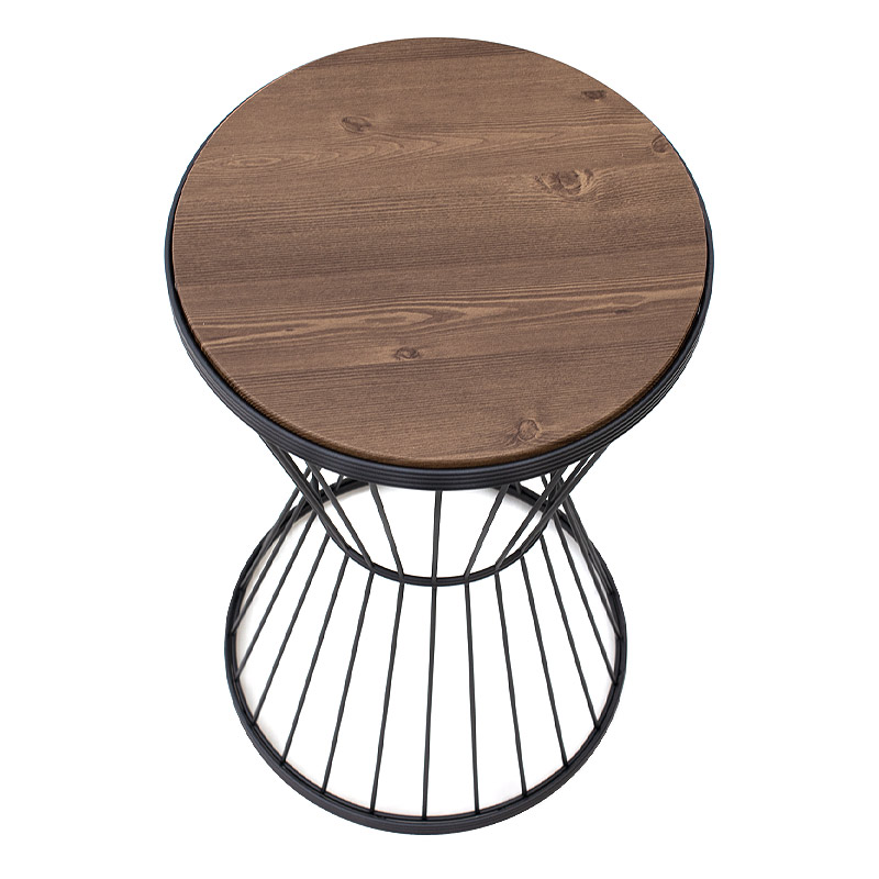 Βοηθητικό τραπεζάκι Hoffman Megapap μεταλλικό - Mdf χρώμα μαύρο - καρυδί 35x35x58εκ. Βοηθητικό τραπεζάκι Hoffman Megapap μεταλλικό - Mdf χρώμα μαύρο - καρυδί 35x35x58εκ.