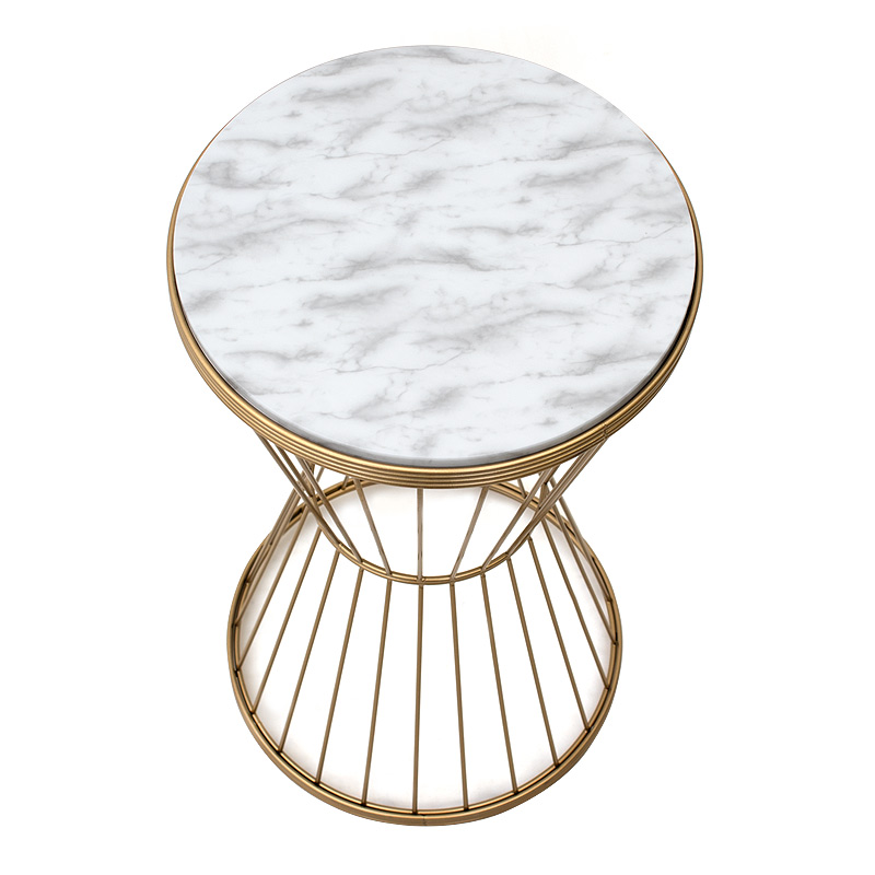 Βοηθητικό τραπεζάκι Hoffman Megapap μεταλλικό - Mdf χρώμα χρυσό - λευκό εφέ μαρμάρου 35x35x58εκ. Βοηθητικό τραπεζάκι Hoffman Megapap μεταλλικό - Mdf χρώμα χρυσό - λευκό εφέ μαρμάρου 35x35x58εκ.